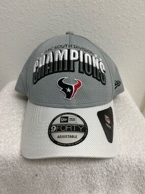 New Era Houston Texans Gray and White 9FORTY AFC South Division Champions